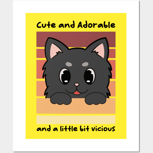 Cute Adorable and a little bit vicious Wall Art by JTnBex